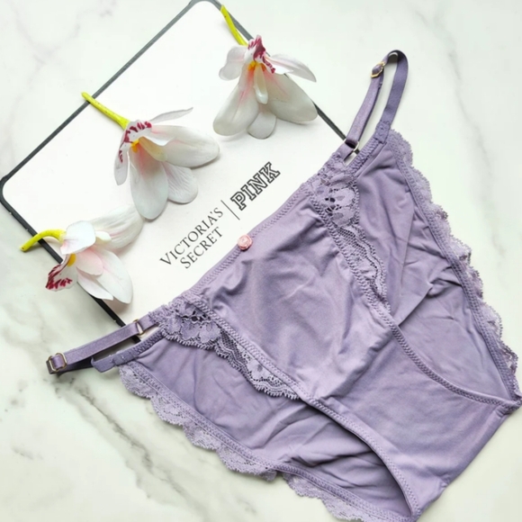 NWT Dream Angels Lace-Trim Bow Adjustable String Bikini Panty Victoria's Secret‎ - Picture 3 of 3